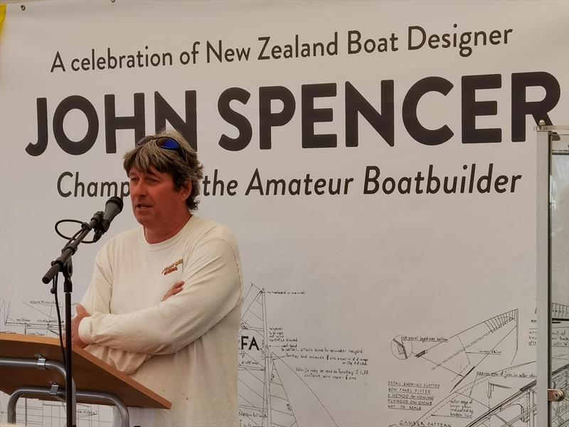 Alan Roper - John Spencer - the Plywood Magician - Exhibition - November 2020 photo copyright Richard Gladwell / Sail-World.com taken at Wakatere Boating Club and featuring the Classic & Vintage Dinghy class