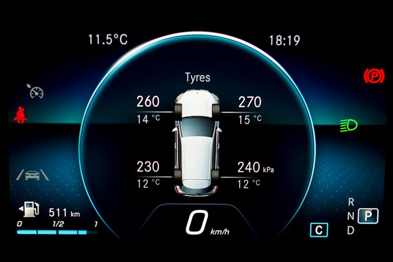 Tyre Pressure Display in Car - photo © Shutterstock