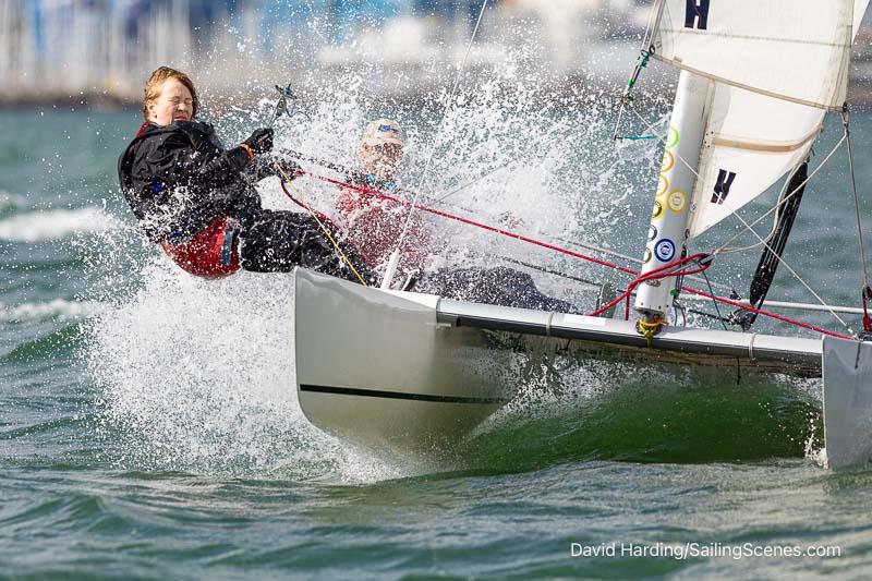 Dart 18 on Bournemouth Digital Poole Week 2024 Day 2 photo copyright David Harding / www.sailingscenes.com taken at Parkstone Yacht Club and featuring the Dart 18 class