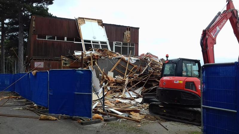 The end of 2017 saw the end of the old Netley SCclubhouse - just in time for the winter weather to set in photo copyright Dougal Henshall taken at Netley Sailing Club and featuring the Dinghy class