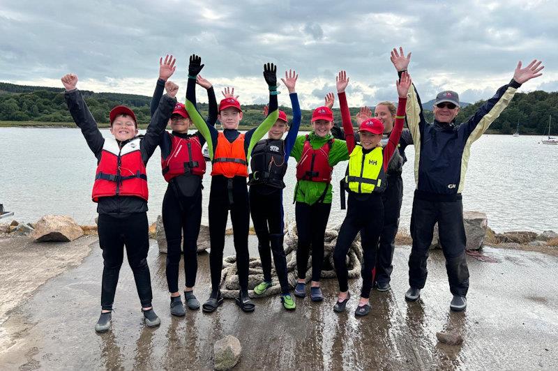 The red cap beginners and instructors - Solway Yacht Club's Cadet Week photo copyright Hilary O’Dwyer taken at Solway Yacht Club and featuring the Dinghy class