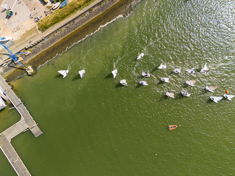 Race pre start during Royal Corinthian Yacht Club Super Saturday 2024 photo copyright Petru Balau Sports Photography / sports.hub47.com taken at Royal Corinthian Yacht Club, Burnham and featuring the Dinghy class