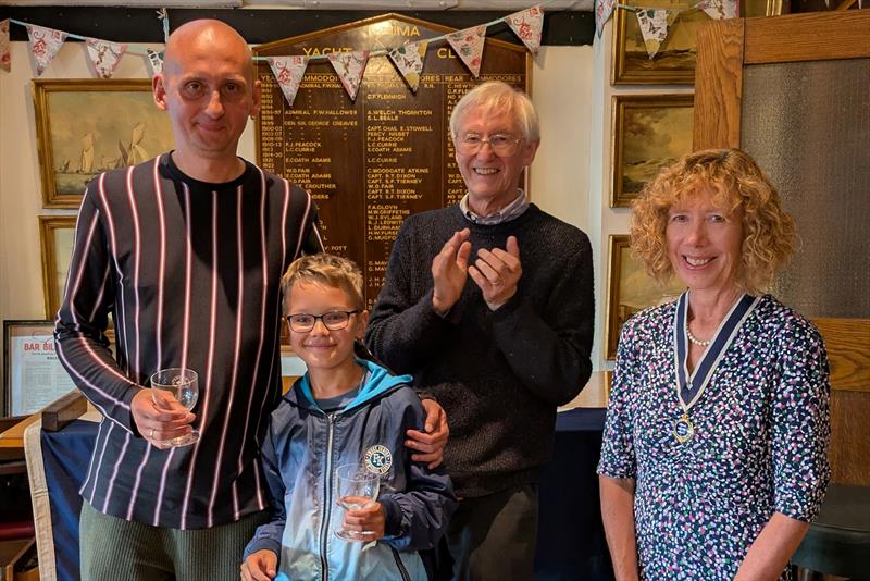 Dad Serhii and son Platon Yaroshenko receive their prizes for Endeavour  - Minima Regatta 2025 - photo © Alistair Banks