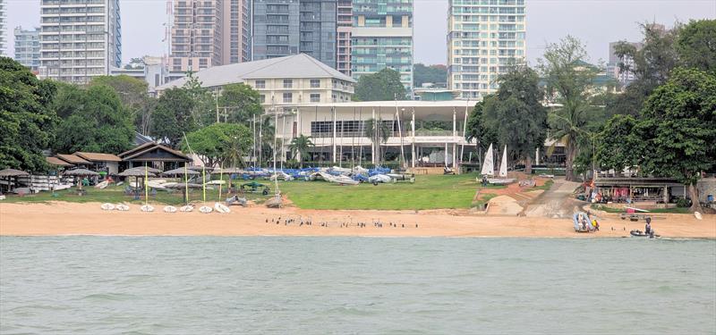 View from the water back towards the Royal Varuna Yacht Club - photo © Mark Jardine