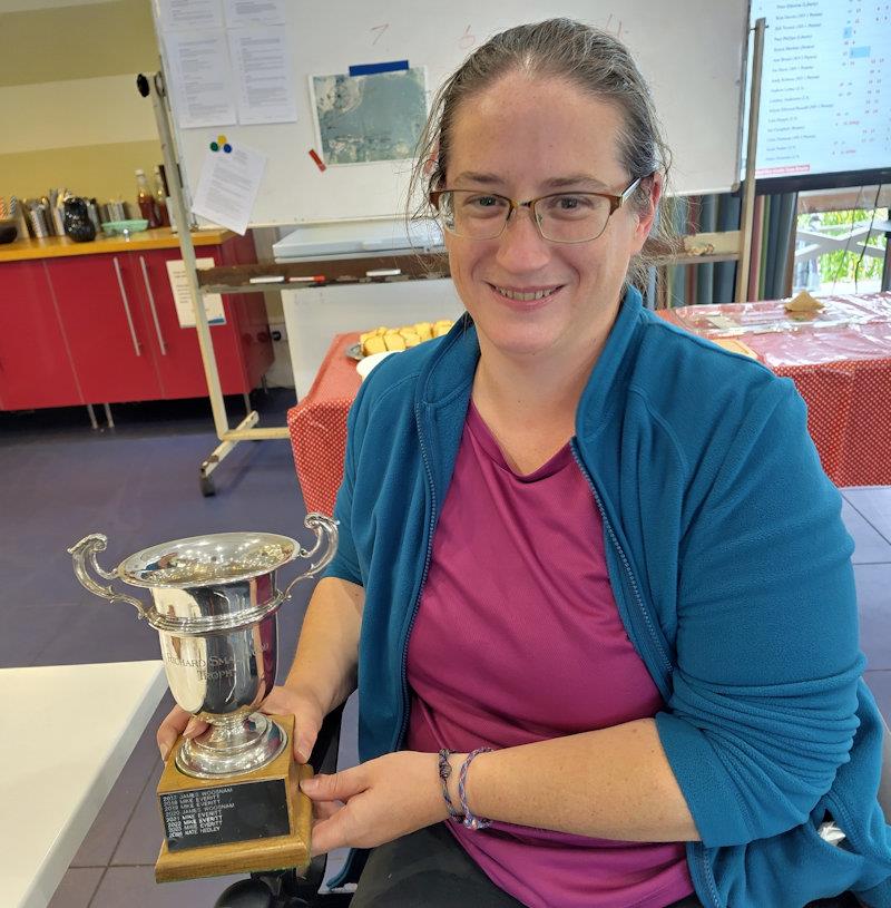 Judith Riggs, overall winner - Richard Smallwood trophy at Frensham photo copyright David Innes taken at Frensham Pond Sailability and featuring the Disabled class