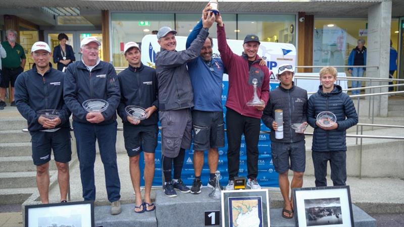 Overall podium - Kinsale Dragon Gold Cup 2024 Day 6 photo copyright Jakub Walutek Productions taken at Kinsale Yacht Club and featuring the Dragon class