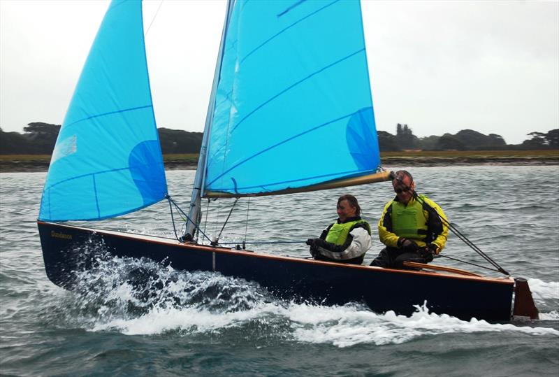 What seems to make the Bosham event so special is the fun that has crept back in. Ian Simpson and Amanda Shakir having a blast and upholding the reputation of the Enterprise as a great boat, in the race and Concours at the Bosham Classic Boat Revival - photo © David Henshall