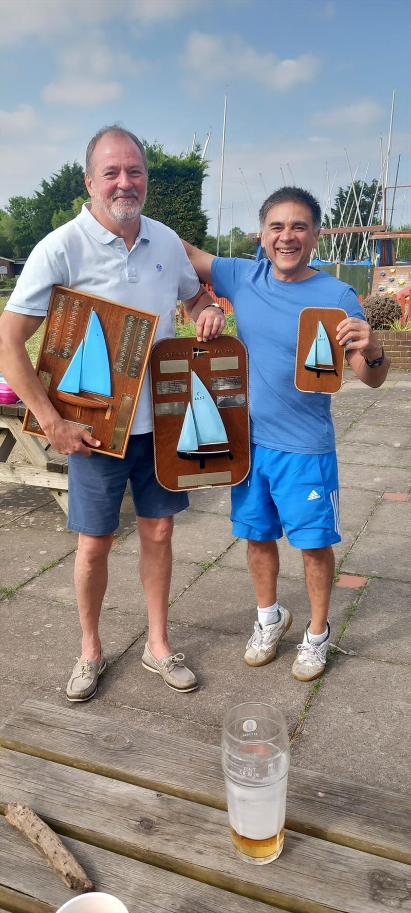 Pete Jackson and Talha Ali win the Silver Wing Enterprise Open photo copyright Helen Evans taken at Silver Wing Sailing Club and featuring the Enterprise class