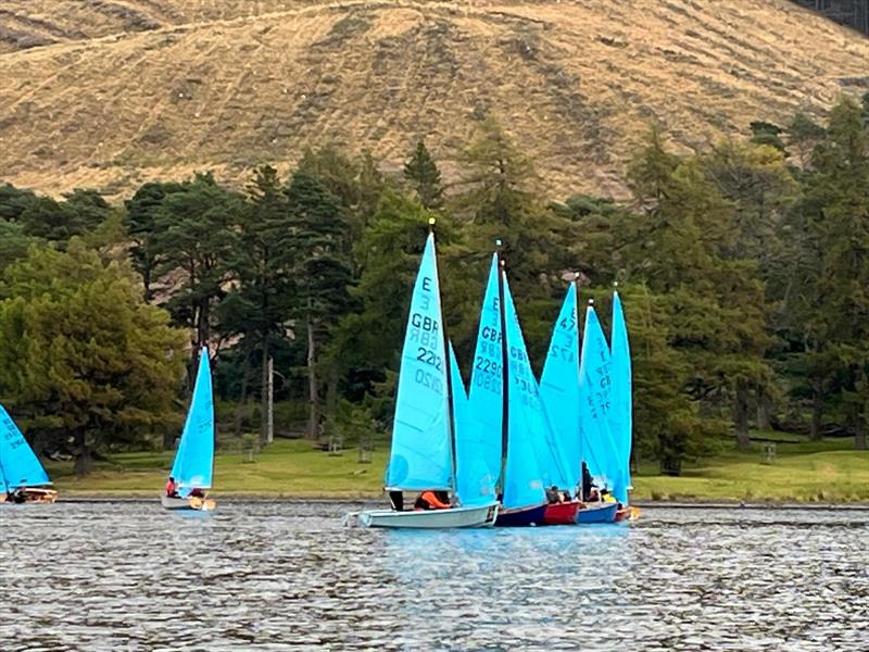 Fun and games at the leeward mark during Race 2 of the Enterprise Scottish Championship & UK Masters Championship at St Mary's Loch - photo © Lisa Griffin