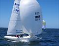 The crew of New Wave AUS1158, a Metung fleet boat, contested two days of the Etchells 2025 Australian championship regatta © Jeanette Severs