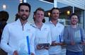 The Lisa Rose team with their Corinthian and Youth trophies won at the Etchells Australia 2025 Australian championship regatta, held at Metung on Lake King - Tom Trotman, Jack Abbott, Xavier Winston-Smith and James McLennan © Jeanette Severs