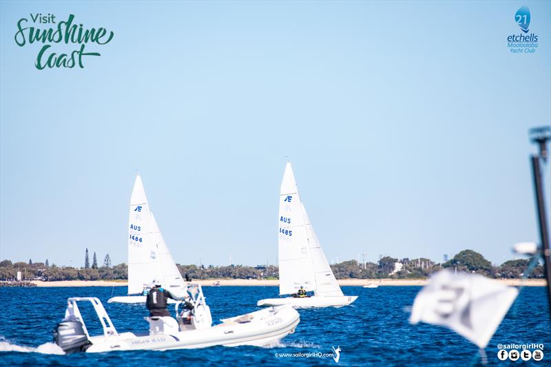 First Tracks and Lisa Rose glued together on the final Race 8 work at the Etchells Australian Nationals - photo © Nic Douglass / www.AdventuresofaSailorGirl.com