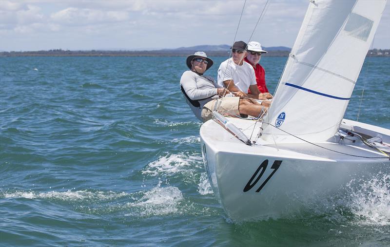 Richie Allanson, Colin Beashel, and Iain Murray win the 2019 Australian Etchells Championship photo copyright John Curnow taken at Royal Queensland Yacht Squadron and featuring the Etchells class