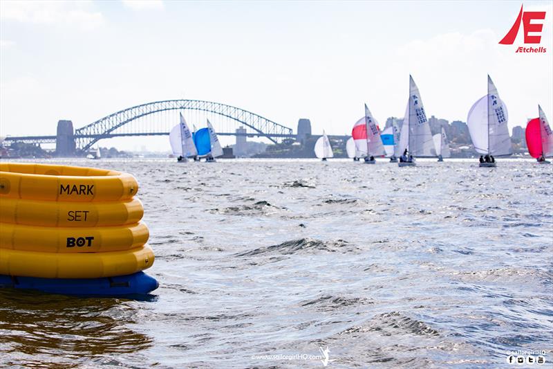 Etchells fleet and MarkSetBot - Etchells NSW Championship - photo © Nic Douglass / www.AdventuresofaSailorGirl.com