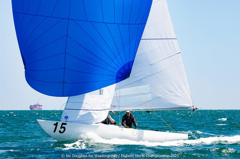 Current World Champions - Magpie are in third - 2025 Etchells Pre-World Championship - photo © Nic Douglass @sailorgirlHQ