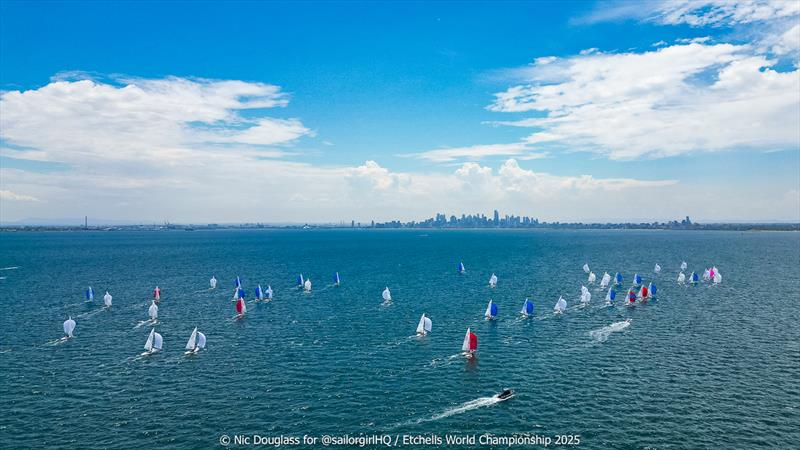 Pretty as a picture - Etchells World Championship 2025 day 1 - photo © Nic Douglass @sailorgirlHQ