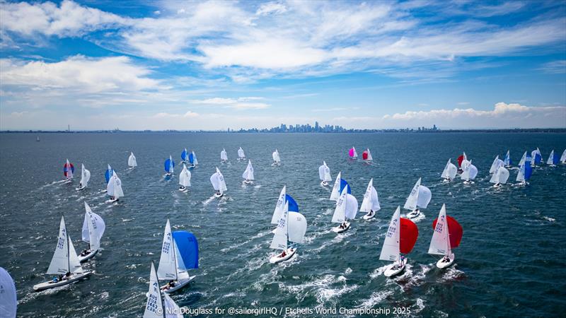 Epic day of Etchells Racing - Etchells World Championship 2025 Day 4 - photo © Nic Douglass @sailorgirlHQ