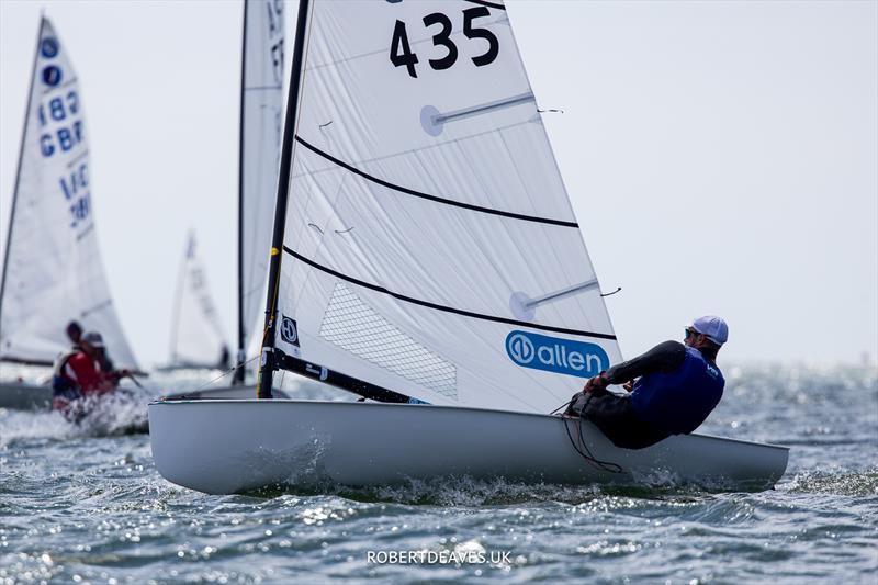 Tom Morris sailing to overall victory - Europe UK Nationals at Hayling Island photo copyright Robert Deaves / www.robertdeaves.uk taken at Hayling Island Sailing Club and featuring the Europe class