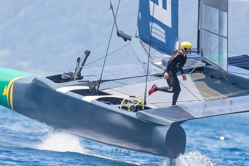 Great Britain SailGP leaves Marsden Cove, December 27, 2018 - photo © Ian Roman