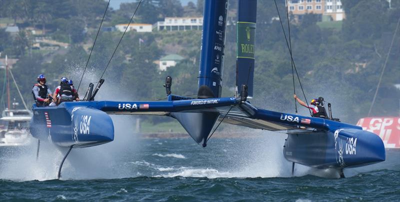 USA SailGP Team helmed by Jimmy Spithill in action on Race Day 2 photo copyright Bob Martin for SailGP taken at Woollahra Sailing Club and featuring the F50 class