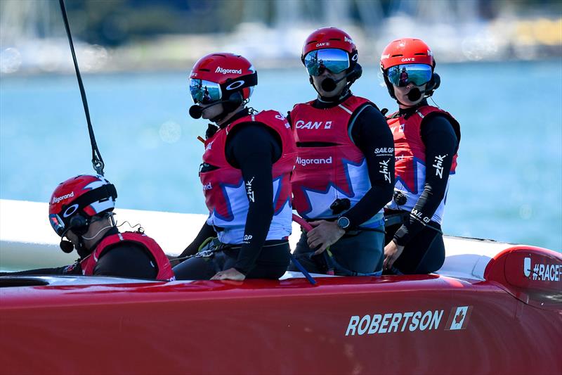 Canada SailGP Team helmed by Phil Robertson in action on Race Day 1 of the T-Mobile United States Sail Grand Prix | Chicago at Navy Pier, Season 3, in Chicago, Illinois, USA. June 2022 photo copyright Ricardo Pinto/SailGP taken at Chicago Yacht Club and featuring the F50 class
