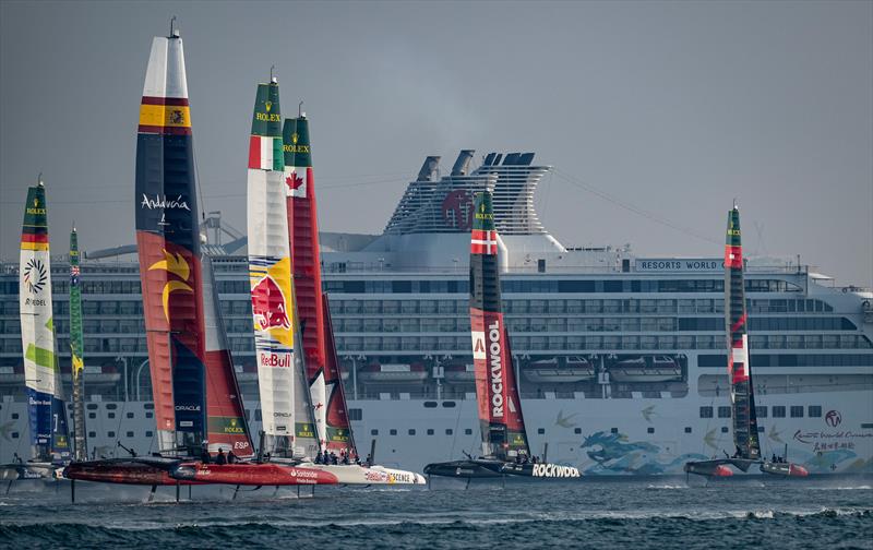 Practice racing in Dubai - Season 1, Event 1 - November 22, 2024 photo copyright Jon Buckle/SailGP taken at Dubai Offshore Sailing Club and featuring the F50 class