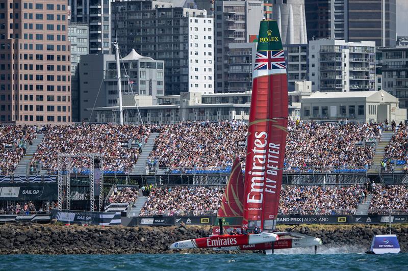 Emirates Great Britain SailGP Team helmed by Dylan Fletcher - Race Day 1 of ITM New Zealand Sail Grand Prix in Auckland photo copyright Ricardo Pinto for SailGP taken at Auckland Sailing Club and featuring the F50 class