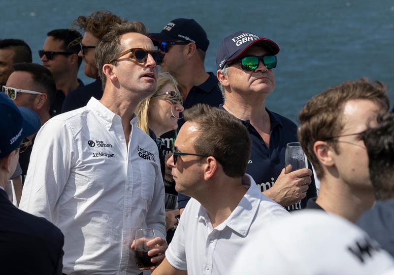 Ben Ainslie watches his team Emirates GBR - Race Day 1 -  KPMG Australia Sail Grand Prix - Sydney, Australia - February 9, 2025 photo copyright Brett Phibbs/SailGP taken at Royal Sydney Yacht Squadron and featuring the F50 class