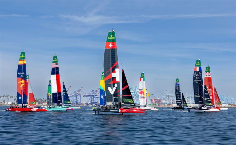 Start - Day 2 Rolex Los Angeles SailGP - March 16, 2025 photo copyright Felix Diemer/SailGP taken at Long Beach Yacht Club and featuring the F50 class