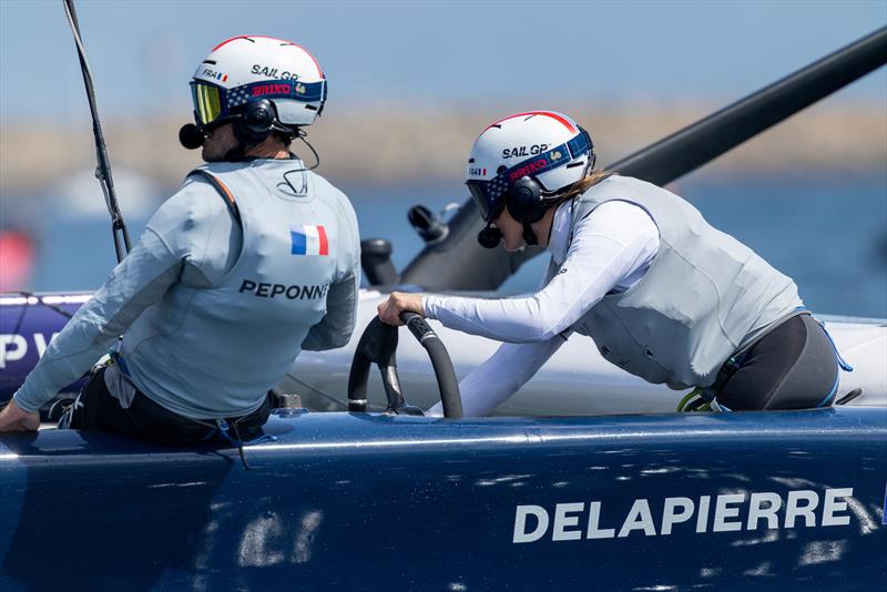 Manon Audinet and Kevin Pepponet (France) - Day 2 Rolex Los Angeles SailGP - March 16, 2025 photo copyright Felix Diemer/SailGP taken at Long Beach Yacht Club and featuring the F50 class