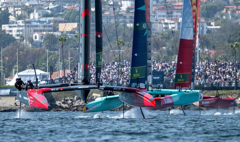 SUI, USA and ESP - Day 2 Rolex Los Angeles SailGP - March 16, 2025 photo copyright Ricardo Pinto/SailGP taken at Long Beach Yacht Club and featuring the F50 class