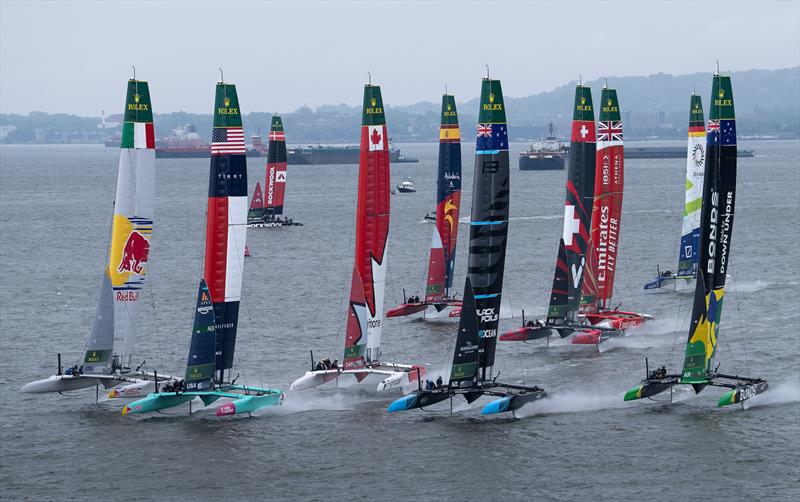 Start - Day 2 of the Mubadala New York Sail Grand Prix  - photo © Andrew Baker/SailGP