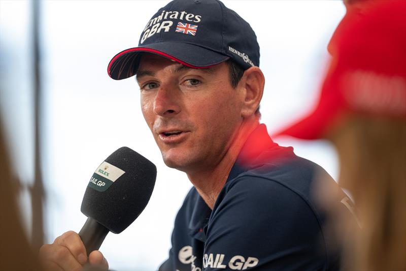 Dylan Fletcher, driver of Emirates Great Britain SailGP Team, during a pre-event press conference head of the Emirates Great Britain Sail Grand Prix - photo © Andrew Baker for SailGP