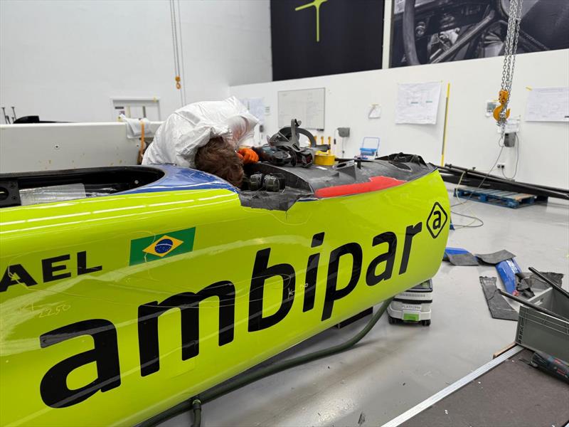 Brazil under repair - SailGP Technologies, Southampton, August 2025 photo copyright SailGP Technologies taken at Portsmouth Sailing Club and featuring the F50 class