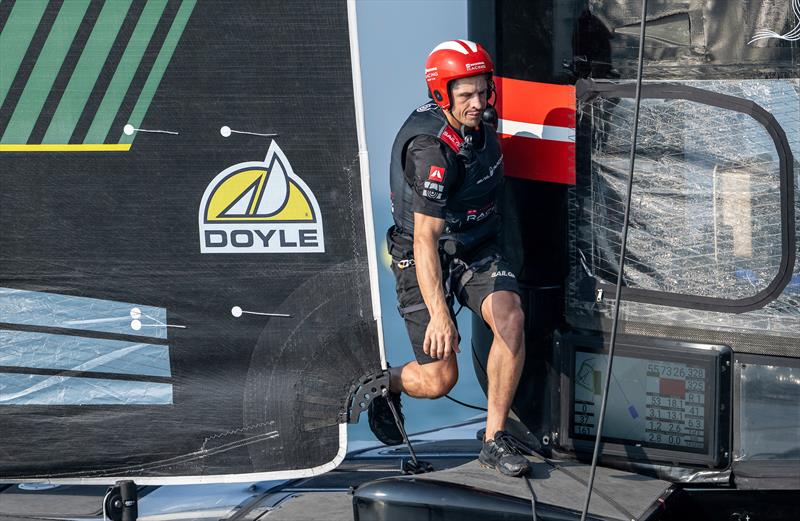 Ed Powrys new flight controller on Rockwool Denmark - Day 1 -  Mubadala Abu Dhabi Sail Grand Prix Season Grand Final - November 29, 2025 photo copyright Ricardo Pinto/SailGP taken at Abu Dhabi Marine Sports Club and featuring the F50 class