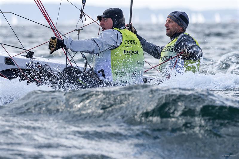 Full throttle in the FD full wash: Hungarians Szabolcs Majthenyi/Andras Domokos photo copyright Christian Beeck taken at Kieler Yacht Club and featuring the Flying Dutchman class