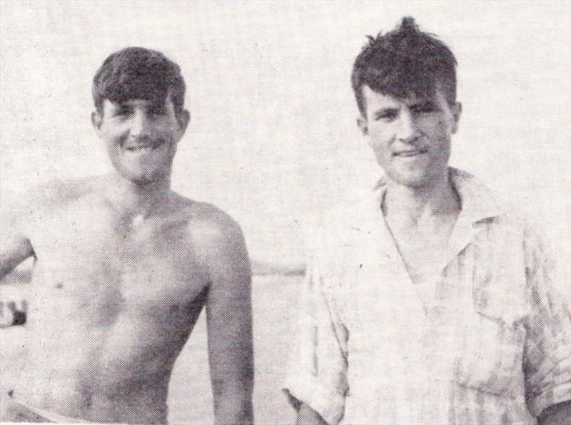 Eddie and Jim Mackay (right) - 1960 NZ Olympic trials - Flying Dutchman - Maretai - March 1960 - photo © Sea Spray