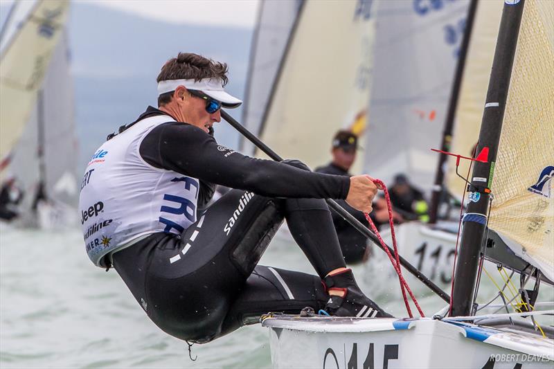 Jonathan Lobert on day four of the 2017 Opel Finn Gold Cup at Lake Balaton - photo © Robert Deaves