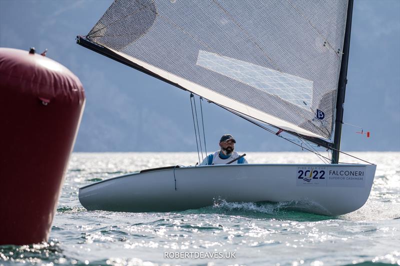 Miguel Fernandez Vasco on day 3 of the Finn Gold Cup at Malcesine - photo © Robert Deaves / www.robertdeaves.uk