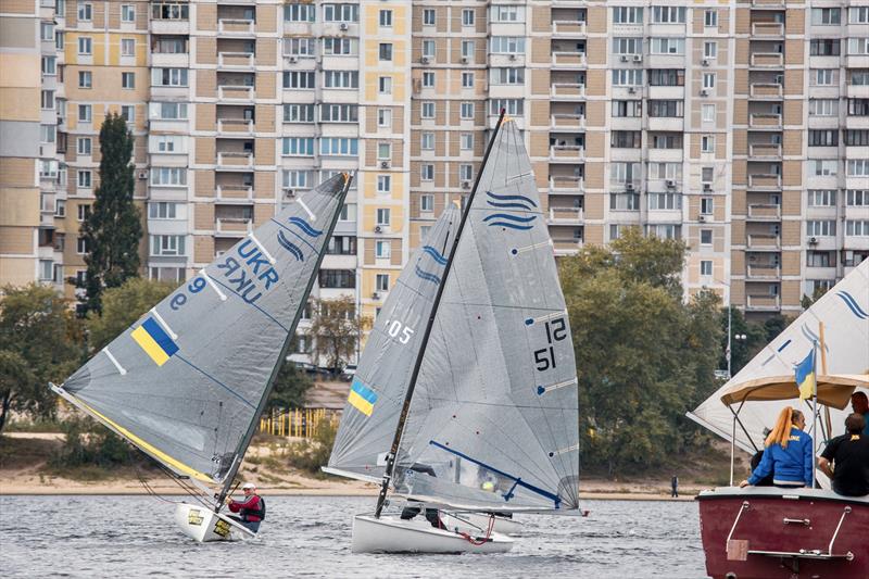 Sailing in Ukraine: Finn sailing at Obolon Yacht Club, Kyiv photo copyright Ada Lesher taken at  and featuring the Finn class