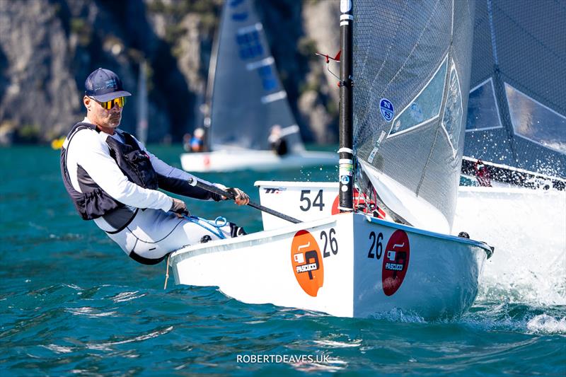 Laurent Hay, FRA - Finn European Masters, Campione del Garda photo copyright Robert Deaves taken at Vela Club Campione del Garda and featuring the Finn class