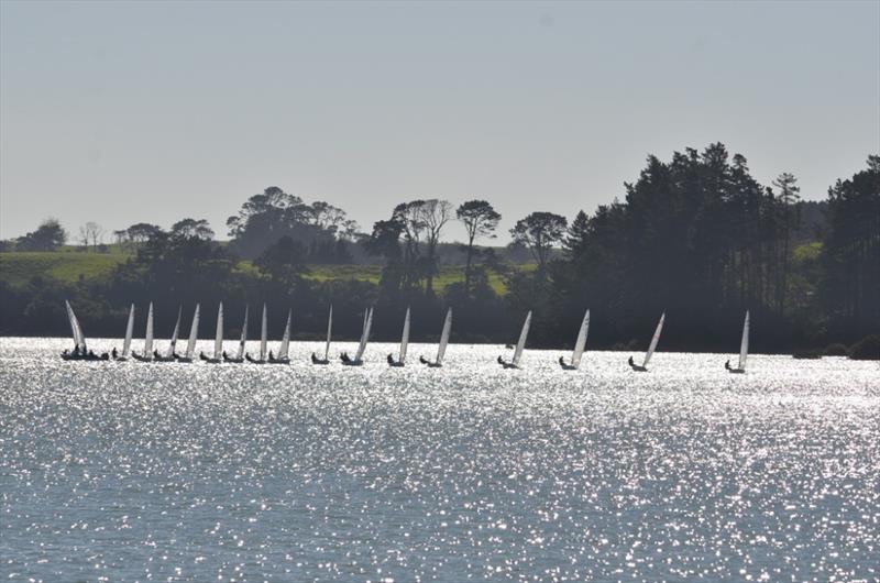 Day 2 start - 2024 Finn Masters - Waiuku Yacht Club - May 10-12, 2024 photo copyright Kirsty Morse taken at Waiuku Yacht Club and featuring the Finn class