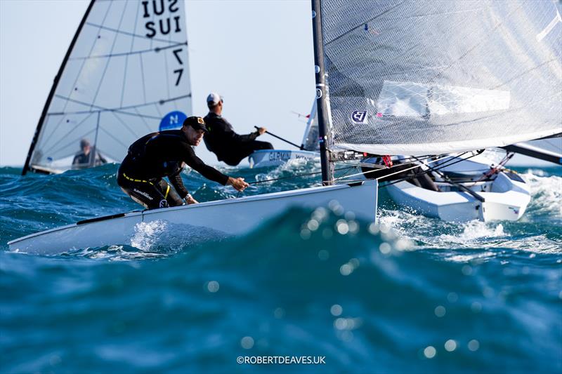 Valerian Lebrun (FRA) on day 1 of the 2024 Finn Open European Championship - photo © Robert Deaves / www.robertdeaves.uk