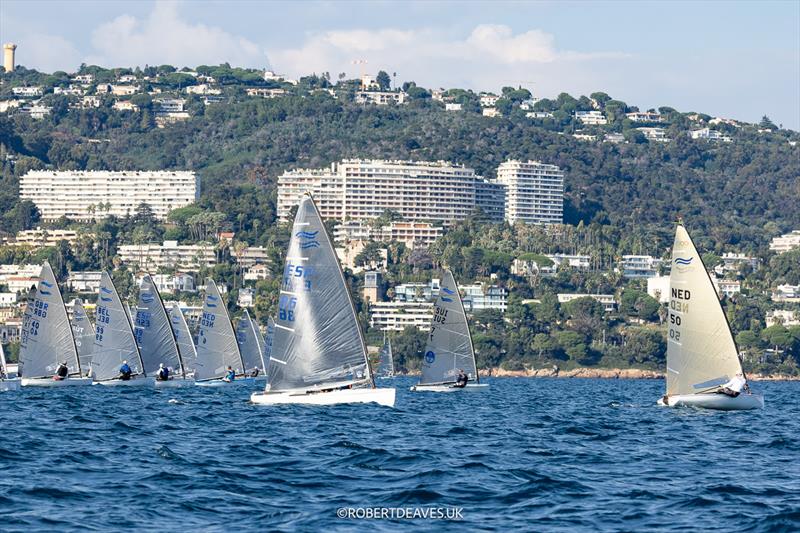 Yellow group start on day 3 of the 2024 Finn Open European Championship - photo © Robert Deaves / www.robertdeaves.uk