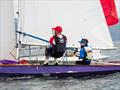 Ronan Kenneally crewing for his son Oliver on Sunday during the Fireball Irish Nationals at Crosshaven © Robert Bateman