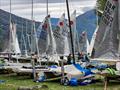 Waiting for the wind on day 2 of the Fireball Europeans at Maccagno © Frank Miller