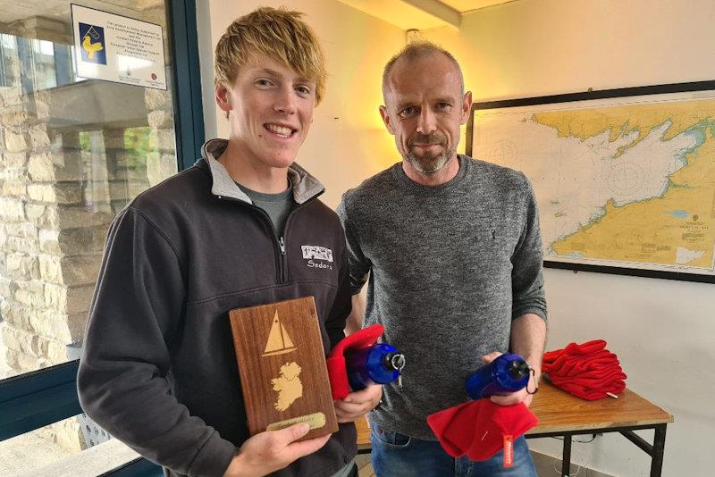 Tiarnan Brown, 3rd silver fleet, with commodore Ciaran Walsh - Fireball Ulster Championship at Mullaghmore - photo © MSC