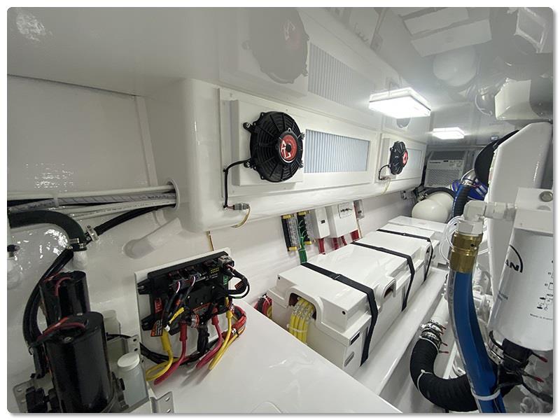 Viking 48 Convertible - Delta-T engineroom ventilation system - photo © Viking Yachts