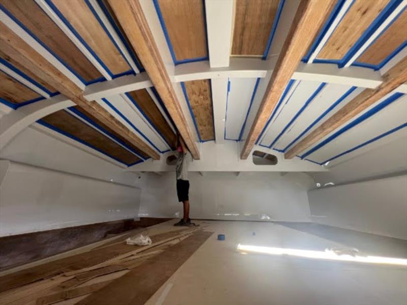 Hull #9 - Engine room finish paint - photo © Michael Rybovich & Sons