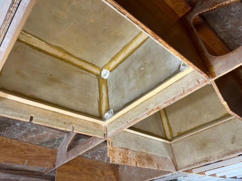 Hull #9 - Water tank structure - photo © Michael Rybovich & Sons